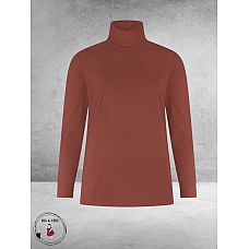 PLUS BASICS Shirt TURTLE NECK Cacao